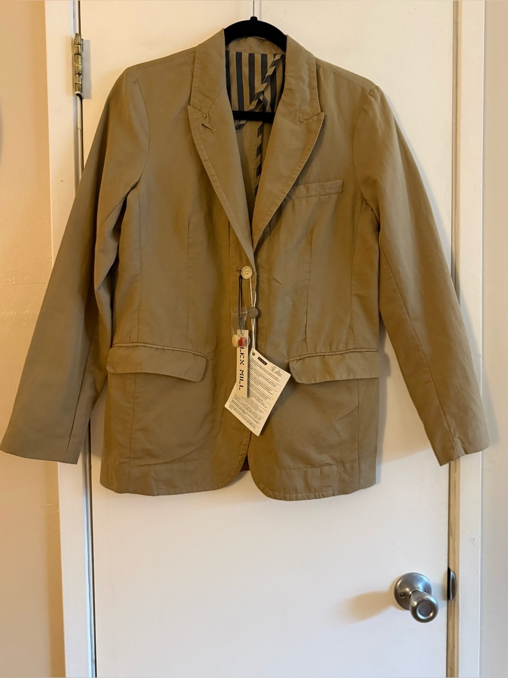 Alex Mill Boy Blazer in Cotton Linen Vintage Khaki - Picture 2 of 8